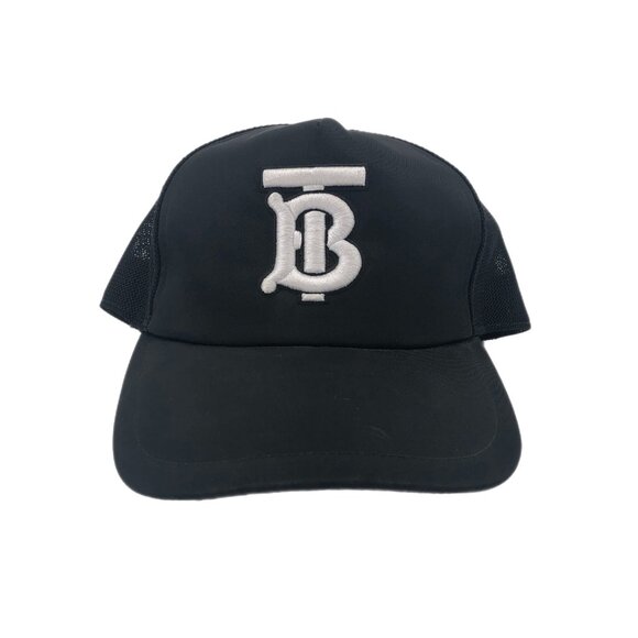 Burberry Black Adjustable Breathable Snapback Hat | Made in United Kingdom - Picture 1 of 5